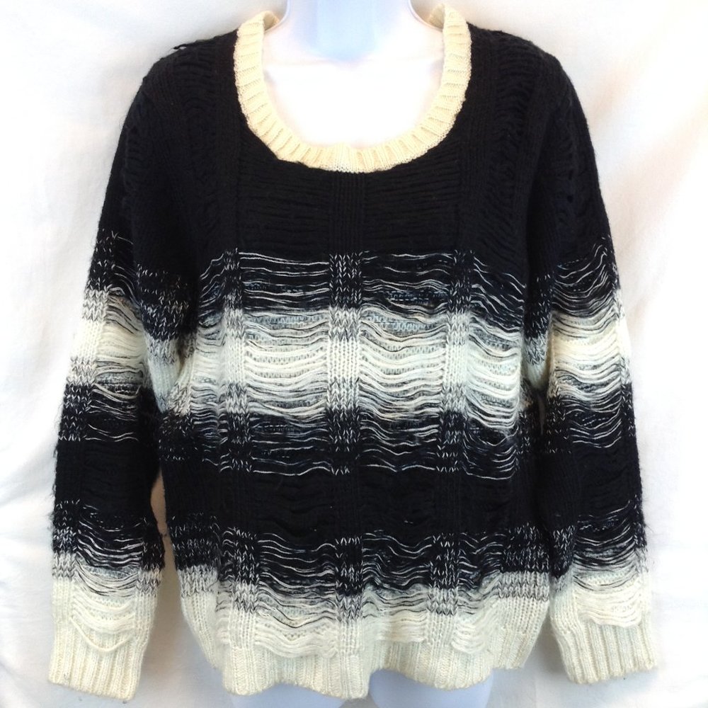VIP Black & White Knit Sweater